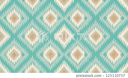 Fabric Ikat Pattern Minimal seamless 125110737