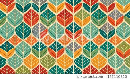 Leaves Pattern Minimal seamless 125110820