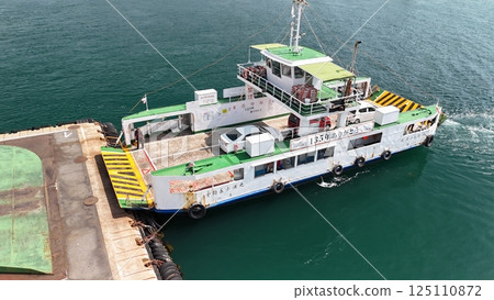 Onomichi Channel [Thank you for 135 years of Fukumoto Ferry] Drone aerial photography_OFUKT_No15 125110872