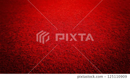 Close-up background of a rug carpet with a striking crimson texture 125110909