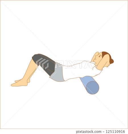 Woman using a stretch pole Stretch Pole 125110916