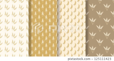 Seamless pattern of ripe wheat ears Seamless pattern of ripe wheat ears 125111423