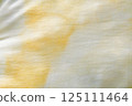 Dirty old pillow with yellow stains. Unclean mattress fabric clothes. 125111464