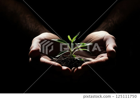 human hands holdig a growing Plant in Hands. Ecology and earth day concept human hands holdig a growing Plant in Hands. Ecology and earth day concept 125111750