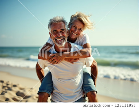 handsome young man sitting at a charming outdoor cafe on a cobblestone street, dressed in modern trench coat 125111955