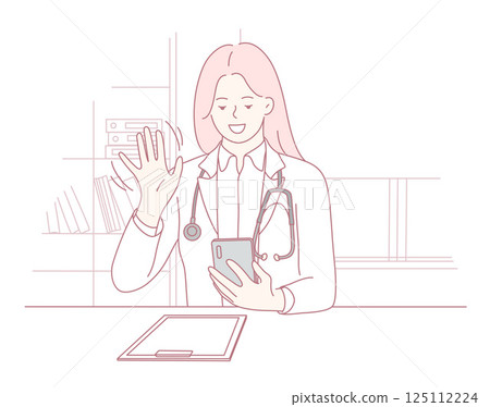 Telehealth Consultation The Doctor Engaging Effectively with the Patient Remotely Online Telehealth Consultation The Doctor Engaging Effectively with the Patient Remotely Online 125112224