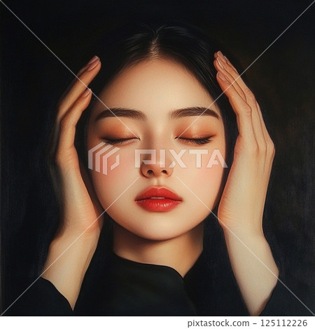 做頭部按摩的女人 125112226