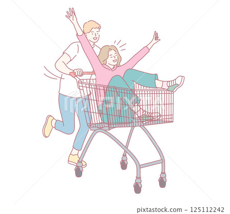 Experience the Joyful and Funfilled Adventure of a Shopping Cart Ride Together with Friends Experience the Joyful and Funfilled Adventure of a Shopping Cart Ride Together with Friends 125112242