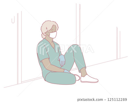 A dedicated healthcare worker reflects during these challenging, stressful times A dedicated healthcare worker reflects during these challenging, stressful times 125112289