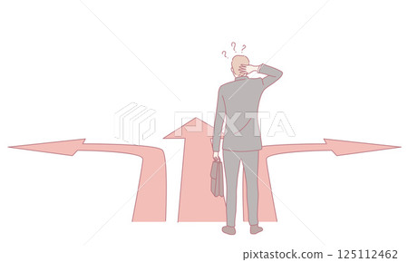 Navigating Career Choices A Businessman Facing a Critical Crossroads in Life and Work Navigating Career Choices A Businessman Facing a Critical Crossroads in Life and Work 125112462