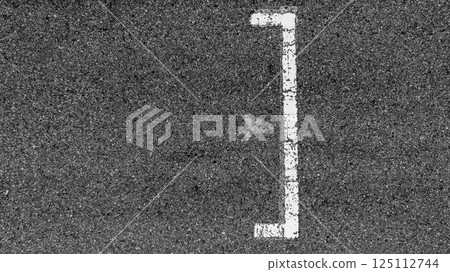 Start or finish line on car race, Start and finish line racing, Grid start race track, Top view textured and background grid start on the asphalt road race track abstract. 125112744