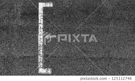 Start or finish line on car race, Start and finish line racing, Grid start race track, Top view textured and background grid start on the asphalt road race track abstract. 125112746