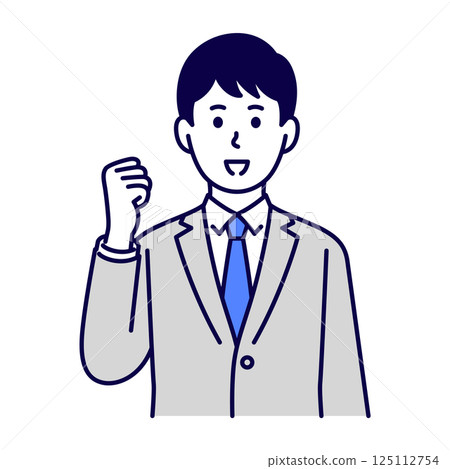 A man in a suit smiling and giving a fist pump | Success, motivation, support A man in a suit smiling and giving a fist pump | Success, motivation, support 125112754