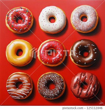 彩色甜甜圈 125112846