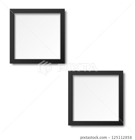 Black Square Frames Empty Mockup - Vector Black Square Frames Empty Mockup - Vector 125112858