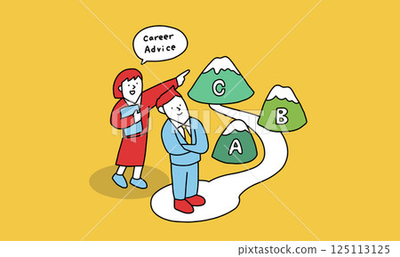 Career consultant at a recruitment agency giving career advice 125113125