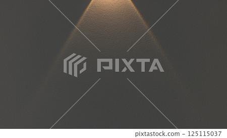The illumination will go to the wall, Spotlight illuminating orange color warm light textured gray concrete wall, Spot light background, Wall with light shining texture and background. 125115037