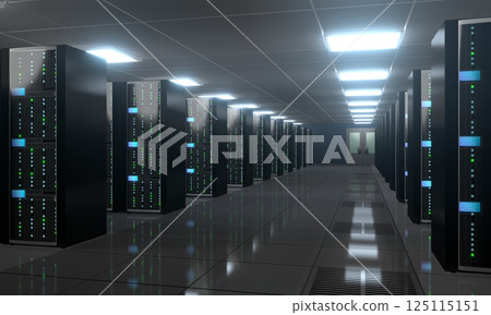 3D server room/ data center - storage, hosting concept 3D server room/ data center - storage, hosting concept 125115151