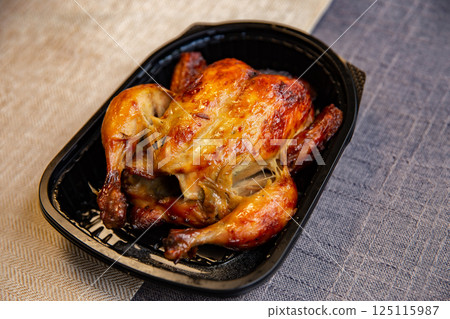 Barbecue - Meal, Box - Container, Chicken Breast, Chicken Meat, Color Image Barbecue - Meal, Box - Container, Chicken Breast, Chicken Meat, Color Image 125115987