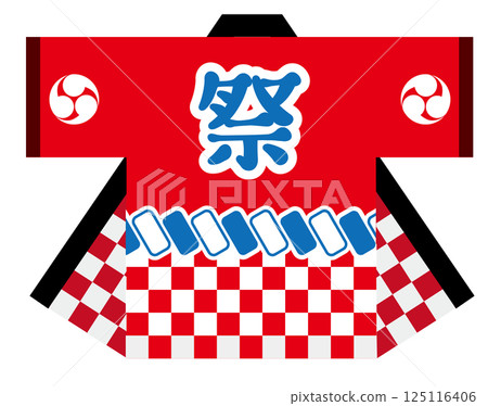 節慶期間穿著的法被插圖 125116406