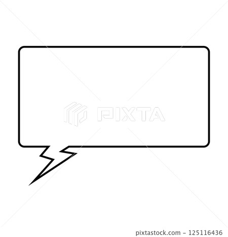 簡單的語音氣泡圖,水平,正方形 簡單的語音氣泡圖,水平,正方形 125116436