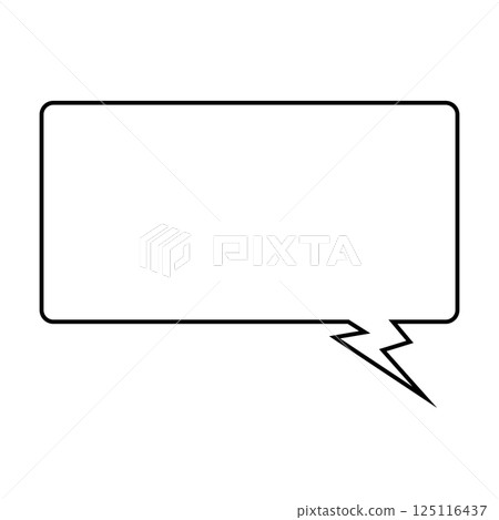 Simple speech bubble illustration, horizontal, square Simple speech bubble illustration, horizontal, square 125116437