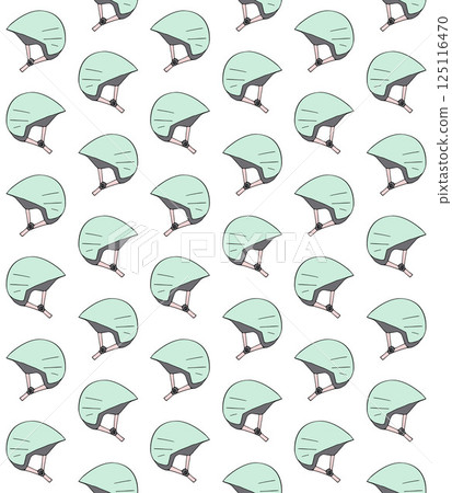 Vector seamless pattern of hand drawn helmet Vector seamless pattern of hand drawn helmet 125116470