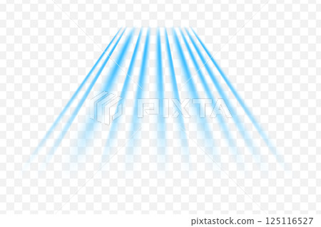 Light wind set of vector elements on transparent background. Dynamic blurred air flow movement 125116527