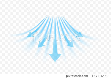 Light wind set of vector elements on transparent background. Dynamic blurred air flow movement Light wind set of vector elements on transparent background. Dynamic blurred air flow movement 125116530
