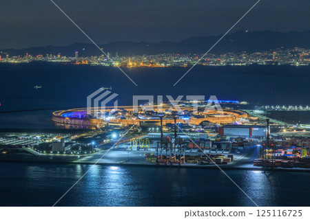 Night view of Yumeshima at the Osaka Kansai Expo (Konohana Ward, Osaka City, Osaka Prefecture) 125116725