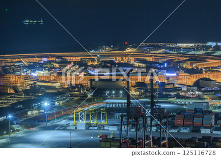 Night view of Yumeshima at the Osaka Kansai Expo (Konohana Ward, Osaka City, Osaka Prefecture) 125116728
