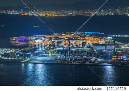 Night view of Yumeshima at the Osaka Kansai Expo (Konohana Ward, Osaka City, Osaka Prefecture) Night view of Yumeshima at the Osaka Kansai Expo (Konohana Ward, Osaka City, Osaka Prefecture) 125116729