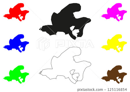 Bhilai Nagar city (Republic of India, State of Chhattisgarh) map vector illustration, scribble sketch Bhilai map Bhilai Nagar city (Republic of India, State of Chhattisgarh) map vector illustration, scribble sketch Bhilai map 125116854