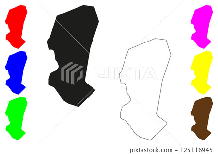 Bidhannagar city (Republic of India, State of West Bengal) map vector illustration, scribble sketch Bidhan Nagar, Bidhananagar or Salt Lake City map 125116945