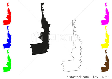 Dabgram city (Republic of India, State of West Bengal) map vector illustration, scribble sketch Census Town map 125116958