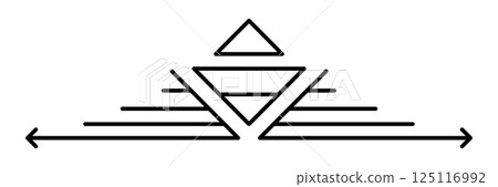 Line geometric element. Modern decorative linear divider. 125116992