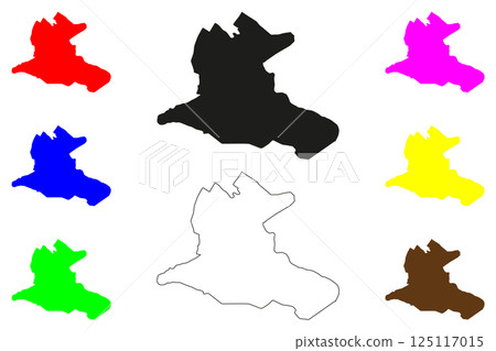 Deesa city (Republic of India, State of Gujarat) map vector illustration, scribble sketch Disa map Deesa city (Republic of India, State of Gujarat) map vector illustration, scribble sketch Disa map 125117015