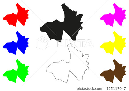 Dholpur city (Republic of India, State of Rajasthan) map vector illustration, scribble sketch Dhaulpur map Dholpur city (Republic of India, State of Rajasthan) map vector illustration, scribble sketch Dhaulpur map 125117047