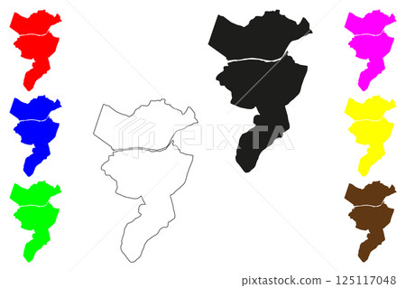 Dhule city (Republic of India, State of Maharashtra) map vector illustration, scribble sketch Dhule map Dhule city (Republic of India, State of Maharashtra) map vector illustration, scribble sketch Dhule map 125117048