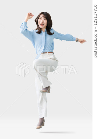 Jumping woman/business woman 125117710