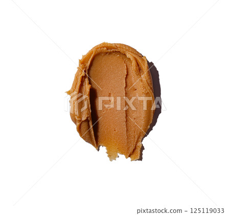 Peanut butter texture background isolated Peanut butter texture background isolated 125119033