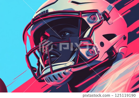 Dynamic Football Player Catching Ball Close Up Dynamic Football Player Catching Ball Close Up 125119190