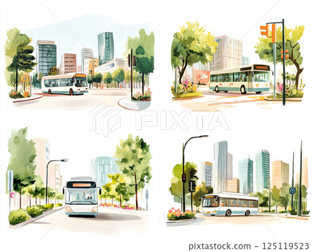 穿過辦公區的路線巴士 125119523