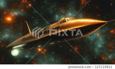 Spacecraft gliding through the cosmos between planets 125119912