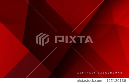 Dark red modern abstract background banner with polygonal geometric shapes. 125120186
