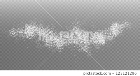 The Beautiful White Scattering of Fine Particles such as Sugar, Salt, Flour, or Powder in the Kitchen The Beautiful White Scattering of Fine Particles such as Sugar, Salt, Flour, or Powder in the Kitchen 125121296