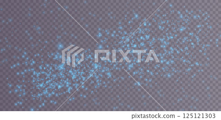 A dazzling display of bright blue glitter sparkles beautifully on a transparent background 125121303