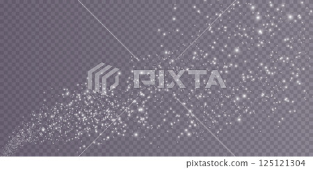 Sparkling Glitter Effect Created on a Beautiful Transparent Background for Visual Appeal 125121304