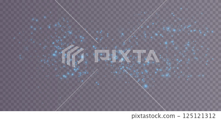 A Beautiful Sparkling Blue Glittery Trail Set Against a Clear Transparent Background 125121312