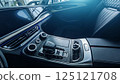 Luxury car salon 2025. Ambient lighting. Premium luxury car salon. 125121708
